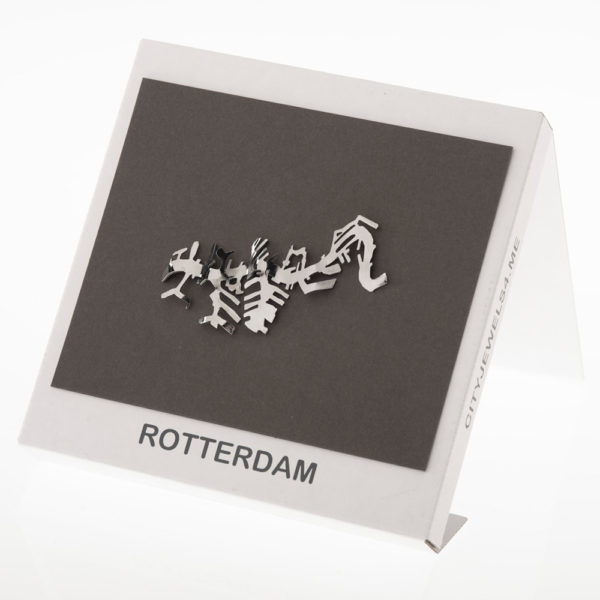 Rotterdam - Brooch - Chrome - Image 2